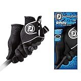 FootJoy Men's RainGrip Pair Prior Generation Golf Glove Black Cadet Small, Pair