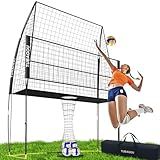 2025 Upgraded Volleyball Training Equipment Net - Spike Trainer for Indoor and Outdoor -Practice Net Station, Perfect for Team or Solo Training