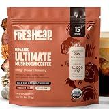 Freshcap Premium Mushroom Coffee, Organic Instant Coffee, 15 Servings