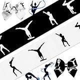 LANGFON 2 Rolls Artistic Gymnastics Ribbons Sports Themed Ribbon Balance Beam Ribbon for Olympic Themed Party Gift Wrapping Birthday Home Training Decorations Supplies DIY Craft 0.8" x 10yd