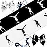 LANGFON 2 Rolls Artistic Gymnastics Ribbons Sports Themed Ribbon Balance Beam Ribbon for Olympic Themed Party Gift Wrapping Birthday Home Training Decorations Supplies DIY Craft 0.8" x 10yd