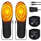 Heated Insoles | Rechargeable 7.4V 2700mAh Battery | Up to 12 Hours Heating | Button Control Foot Warmers for Men & Women | Perfect for Hiking, Camping, Outdoor Use