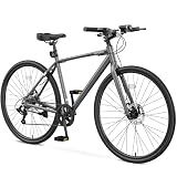 Hybrid Bike for Adults, Men Road Bikes, Lightweight Aluminum Commuter Bike