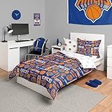 FOCO New York Knicks NBA Team Color Bed in a Bag Comforter Bedding 5 Piece Full Set