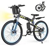 VARUN Folding Electric Bike - Peak 750W Adults Ebike, Mountain E Bicycles with 48V Long Range Battery, Up to 20+MPH 50 Miles, 7 Speed Gears & Dual Hydraulic Suspension