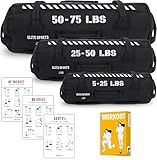 Elite Sports Workout Sandbag for Versatile, Intensive Core Muscles Fitness, Strength Training with Strategic Handle Placement (Unfilled)