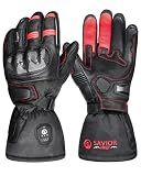 SAVIOR HEAT Heated Motorcycle Gloves for Men & Women, 7.4V 3000mAh Waterproof Heated Gloves with Rechargeable Battery Up to 10H for Winter Outdoor Riding, Cycling, Snowmobile