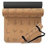 Umineux Premium Cork Yoga Exercise Mats 6mm (1/4 inch) Thick 72 x 26 in