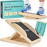 Slant Board with 6 Incline Angles - Transforms Into a Balance Board - Premium Calf Stretcher and Wobble Board for Effective Calf Stretching and Squats - Slant Boards for Exercise & Calf Stretch Board with Velour Board Surface