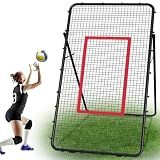OGEMXU 7x4 FT Adjustable Volleyball Rebounder Net, Black