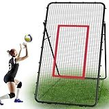 Adjustable Volleybal Net 7x4 Ft,Volleyball Training Equipment for Lacrosse, Baseball, Soccer,Tennis,Backyard Volleyball Rebounder Hitting Serving Passing Spike Practice