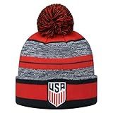 Icon Sports Officially Licensed US Soccer Federation Beanie - Unisex Adult - USSF48BN Red