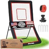 ZEALFEEL 4x7FT Lacrosse Rebounder for Backyard with 5 Adjustable Angles