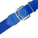 Champion Sports Baseball/Softball Uniform Belt - Comfort Nylon Stretch Fit Uniform Belt - Durable Leather Tab - Youth "18-32 Inches" - Royal Blue