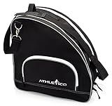 Athletico Ice & Inline Skate Bag - Premium Bag to Carry Ice Skates, Roller Skates, Inline Skates for Both Kids and Adults (Black with White Trim), Black With White Trim, L, Detachable,Durable