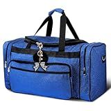 Aliceset Glitter Cheer Duffel Bag with Bow Keychain Cheerleading Ballet Dance Bag Gym Gear Sport Cheerleaders Gift Cheer Comp Day Competition Must Haves(Blue)