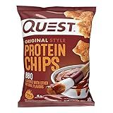Quest Nutrition BBQ Protein Chips, 19g Protein, Low Net Carb of 4g, Gluten Free, 1.1 oz (Pack of 12)
