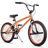vollsch Freestyle BMX Bikes 20 Inch Kids Bicycle for 8-15 Years Old Teens, Boys, Girls, Beginner-Lever Riders, Orange