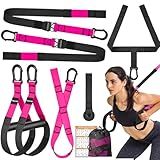 Home Resistance Training Kit, Suspension Trainer Straps with Adjustable Extension, Door Anchor, and Carry Bag – Strength Training Equipment for Full Body Bodyweight Workouts at Home or Outdoors