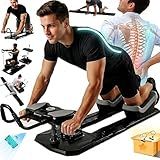 Crawling Training Machine Noiseless Spine Twist Stretch Trainer (𝟓-𝟏𝟎 𝐃𝐄𝐋𝐈𝐕𝐄𝐑𝐘) Effective Waist & Spine Workout, 3 Adjustable Height LED Counter 230kg Capacity,Detachable Body Workout,Black