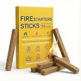 Avger Natural Fire Starter Sticks: Quick Start Fire Starters for Grills Campfires Indoor Fireplaces Outdoor Firepit BBQ & Wood Stove - Odorless Charcoal Firestarter Cubes 15 Count