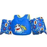 Dark Lightning Toddler Swim Vest for Kids Ages 2-7, Kids Pool Floaties with Arm Wings, USCG Approved Swim Vest for Boys Girls, 33-55 lbs (Shark)