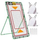 YNSZAS 𝑵𝑬𝑾 𝑼𝑷𝑮𝑹𝑨𝑫𝑬 [2+1] Pitch Back Rebounder Net, 6 x 3.65 FT, Adjustable Bounce Back Return Board Net for Volleyball, Baseball, Softball, Lacrosse, Tennis, Throwing Partner, Trainer Gitfs