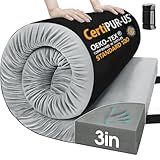 CYMULA Memory Foam Camping Mattress Pad,3 in Sleeping Pad for Camping,Non-Slip Bottom Floor Bed Floor Mattress for Adults,Portable Roll up Mattress Sleeping Mat for Car Travel,Guest Bed (Cot 72 * 24)