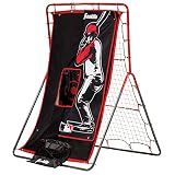 Franklin Sports Pitch Back Rebounder and Switch Hitter Pitching Target - 2 in 1 Return Trainer and Catcher Target - Perfect for Pitching, Fielding and Throwing Practice - 55 x 36 Inch