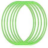 Poen 10 Pcs Exercise Hoop Detachable Adjustable Plastic Toy Colored Hoop Circles Playground Toys for Teens Games Gymnastics Dog Agility Equipment Party Decor, 28 Inch(Green)