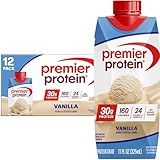 Premier Protein Shake, Vanilla, 30g Protein, 11 fl oz, Pack of 12 (Packaging May Vary)