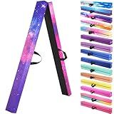 FC FUNCHEER 8FT Folding Balance Beam -Gymnastics Floor Beam - Gymnastics Equipment- Anti-Slip Bottom - Suede Cover - Carry Bag for Kids/Adults Home & Gym Center
