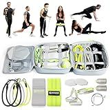 Ex Kit Home Gym Equipment with Carry Bag - 10Pcs Resistance Bands Kit with Handles, Door Anchor, Jump Rope, Booty Bands & More – Full Body Workout Bands Set for Strength, Cardio & Flexibility