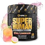 ALPHA LION Core Pre Workout with Creatine for Performance, Beta Alanine for Muscle, L-Citrulline for Pump & Tri-Source Caffeine for Sustained Energy (30 Servings, King Lemonade Flavor)