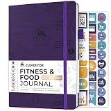 Clever Fox Fitness & Food Journal, Workout Planner, 5.8"x8.3" Purple