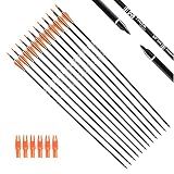 TIGER ARCHERY 30" Carbon Arrows for Compound Recurve Bow Hunting Target