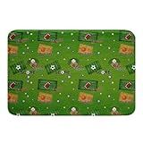 Homewish Ball Sports Bathroom Rug Mat,20x32 Inches Green Ball Court Plush Bathroom Decor,Non Slip Soft Shaggy Microfiber Bath Mats for Tub Shower,Bathroom,Bedroom,Absorbent Water and Machine Washable