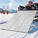 VNN Tri-fold Aluminum Loading Ramp - 77L*54" W Loading Ramp, 1600LBS Capacity Sturdy Anti-Slip Ramps with Punch Plate Surface, Folding Ramp for ATVs, UTVs, Trucks, Trailers, Lawn Mowers, Motorcycles