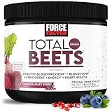 Force Factor Total Beets Drink Mix Superfood Powder with Nitrates to Support Circulation, Blood Flow, Nitric Oxide, Energy, Endurance, and Stamina, Cardiovascular Heart Health Supplement, 30 Servings