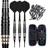 CyeeLife Professional Soft Tip Darts Set 18 Grams with 30 Extra Dart Tips and Gift storage box,Darts Plastic Tip