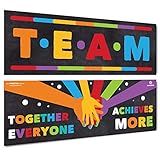 Sproutbrite 13.5" x 39" Educational Posters - 2 Teacher Posters for Classroom - Motivational and Inspirational Growth Mindset Poster for Students - Bulletin Board and Wall Decor for Pre, Elementary and Middle School - Creates a Positive and Encouraging Classroom Atmosphere