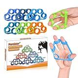 Hand Grip Strengthener, Finger exerciser, Grip Strength Trainer (6 PCS),NEW MATERIAL,Forearm grip workout, Finger Stretcher, Relieve Wrist Pain, Carpal tunnel. (Finger exerciser)