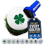 Ball Badge Golf Ball Stamp, Self-Inking Ball Marker Lucky Four Leaf Clover