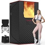Manastin Upgraded Portable Steam Sauna for Home,Jet Black