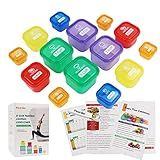 Finorder 21 Day Portion Control Container Kit (14-Piece) with Complete Guide, BPA Free Food Portion Container Set for Meal Prep, 21 Day Lose Weight System (HN-PC)