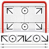 Outus 8 Pcs Hockey Shooting Net Targets for Hockey and Lacrosse Training Aid Lacrosse Goal Targets Tool and Training Equipment for Adult Goalie Practice Shot Accuracy Improving