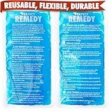 Perfect Remedy 2-Pack Gel Ice Packs for Injuries Reusable, Hot & Cold Pack That’s Durable, Soft & Flexible, Fast Relief & Recovery (Blue, Reg 2PK)