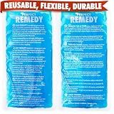 Perfect Remedy 2-Pack Gel Ice Packs for Injuries Reusable, Hot & Cold Pack that’s Durable, Soft & Flexible, Fast Relief & Recovery (Blue, Reg 2PK)