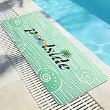 Yinhua Pool Doormat 24x48 Inch, Non Slip Pool Floor Mat for Deck, Swimming Poolside Seating Mats with Rubber Backing Walk Summer Door Mat for Outside Patio Beach Swimming Pools Lounging