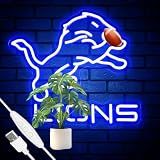 Football Team Neon Sign, Cool Dimmable Light Up Football Team Logo Hanging USB Powered for Wall Decor, Man Cave, Bedroom, Game Room Deco, Birthday Christmas Merch Gift for Boys Fans
